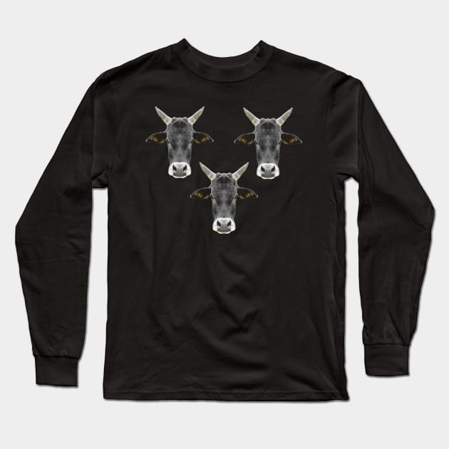 Black Bull Trio Long Sleeve T-Shirt by PlanetMonkey